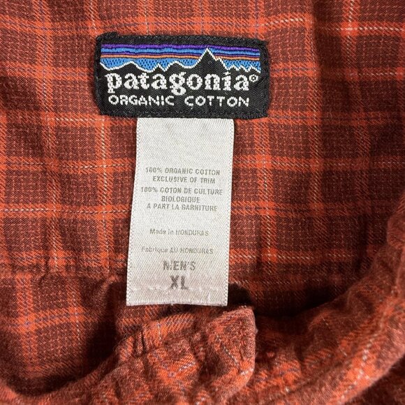 Patagonia Shirt Mens XL Plaid Button Down Long Sleeve Organic Cotton Outdoors - Picture 3 of 12